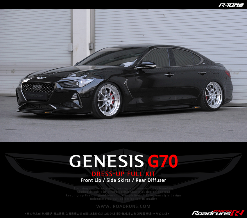 ПЕРЕДНЯЯ ГУБА Roadruns НА GENESIS G70