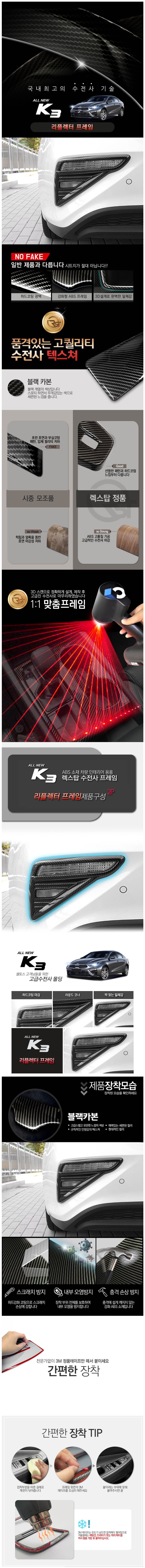 КАРБОНОВЫЙ МОЛДИНГ ПТФ REXTOP НА KIA K3 BD